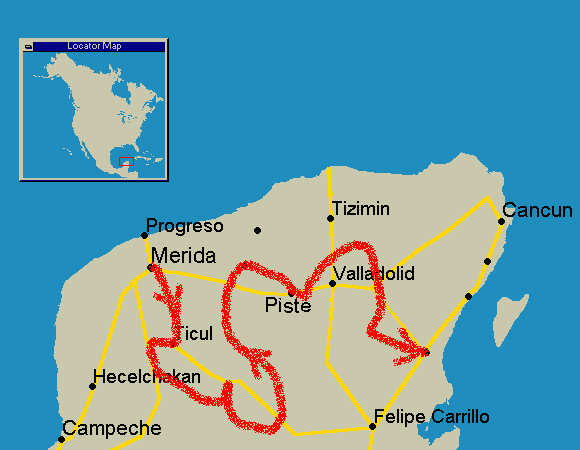 route map of Backroads to the Beach 2011
