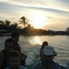 Crossing the lagoon at Hacienda de Caba&ntilde;as.