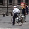 Bicycle milk delivery in Puebla